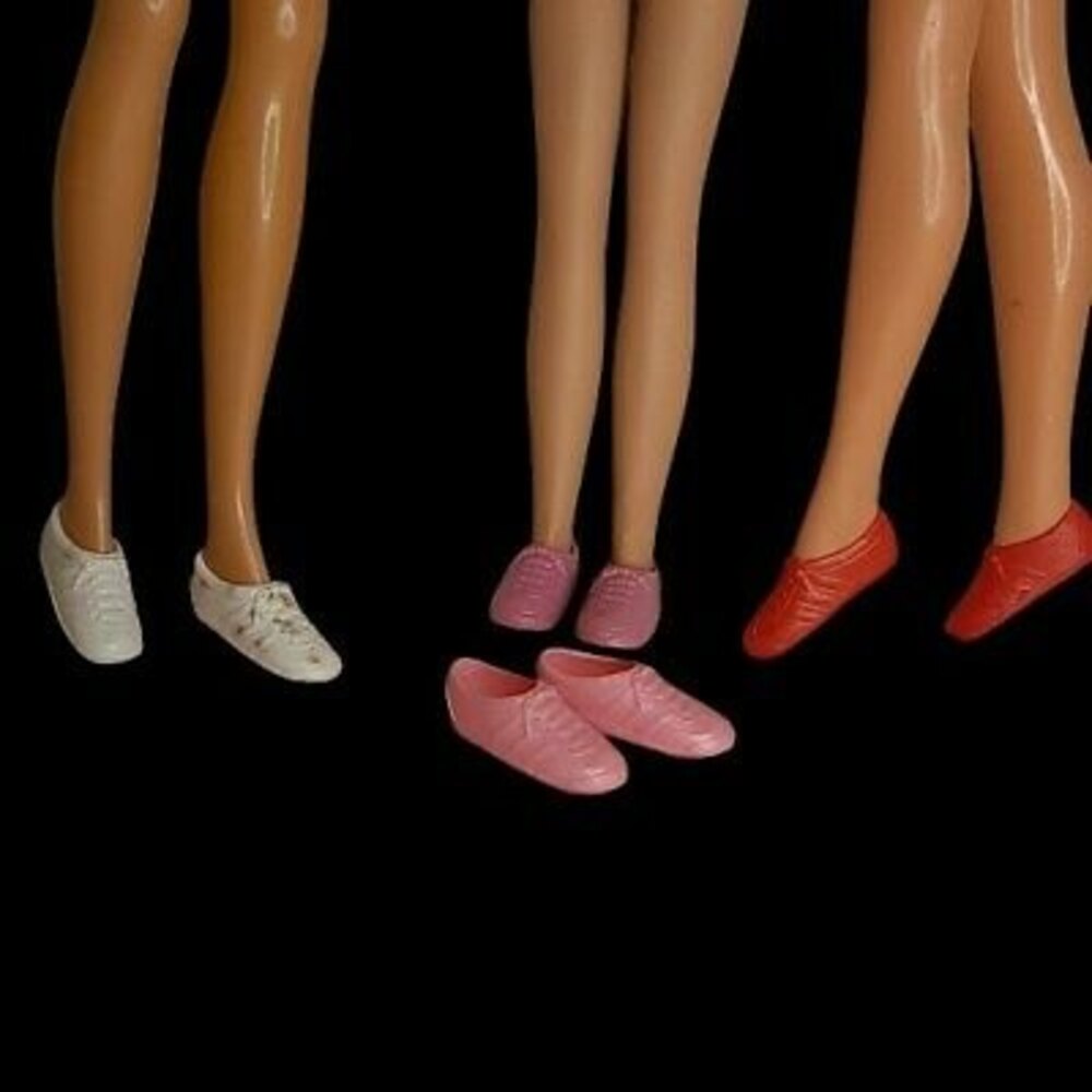 4 pairs Vtg 1970s-80s Barbie Skipper Mattel Sneakers Tennis Shoes PHILIPPINES
